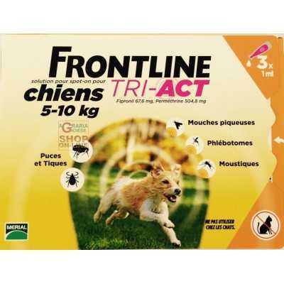 FRONTLINE PESTICIDE FLEAS TICKS TRI-ACT 5 - 10 KG.