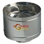 FUMAIOLO TERMINALE ANTIVENTO PER STUFA A PELLET DIAM. CM. 8 F 