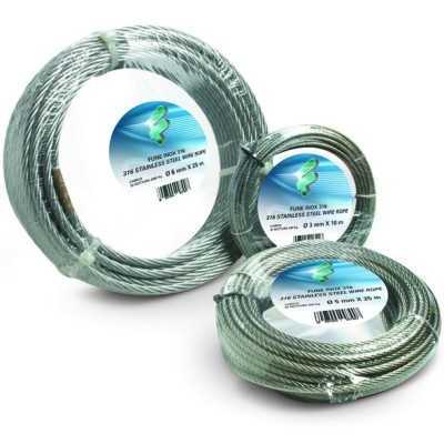 STAINLESS STEEL ROPE 49 WIRES ROLLS MT. 10 DIAMETER MM. 4