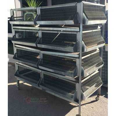 BATTERY CAGE FOR CHICKS CHICKENS HENS PHARAOHS FGGIANI QUAIL