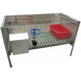 CAGE FOR FATTENING RABBITS WITH ANTITOPO NET CM.100