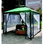 GAZEBO IN FILO MT.3X3 DECORATO VERDE STRUTTURA IN METALLO 