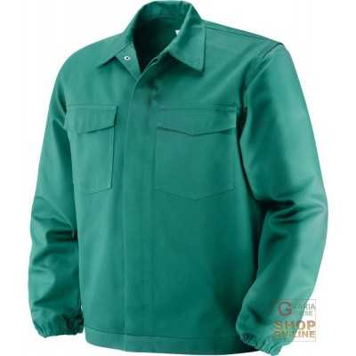 FIREPROOF JACKET IN 100% COTTON FABRIC GR 370 MQ GREEN COLOR TG