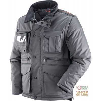 PVC POLYESTER JACKET WITH DETACHABLE SLEEVE BADGE HOLDER GRAY