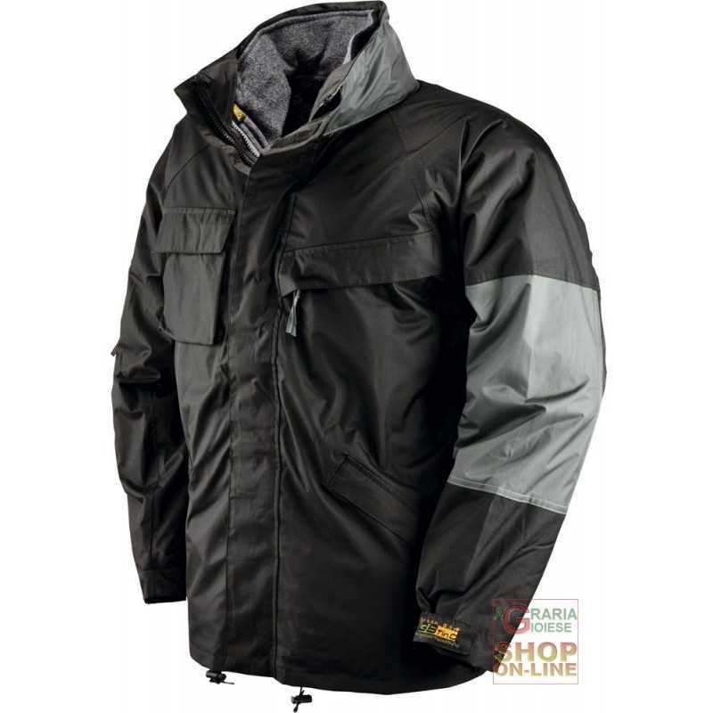 TRIPLE USE PVC POLYESTER JACKET PADDED IN DETACHABLE FLEECE WITH