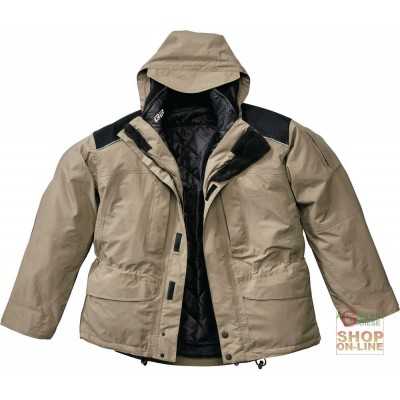 TRIPLE USE JACKET IN NYLON POLYESTER FABRIC COLOR BEIGE BLACK