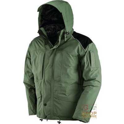 TRIPLE USE JACKET IN NYLON POLYESTER FABRIC COLOR GREEN BLACK