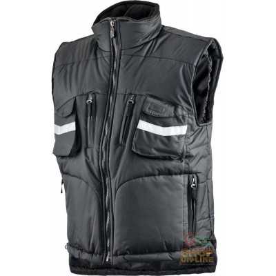 GILET IN POLIESTERE PVC CON PORTABADGE COLORE NERO TG S XXL 