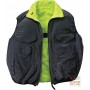 GILET REVERSIBILE 100% NYLON COLORE NERO GIALLO TG M L XL XXL 