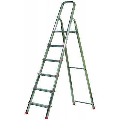 GIMI SUPER LIGHT LADDER ALUMINUM HOUSE 6 STEPS