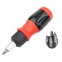 MAGNETIC RATCHET SCREWDRIVER WITH 6 INSERTS