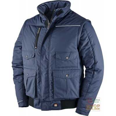 NYLON PU JACKET WITH DETACHABLE SLEEVES COLOR BLUE TG S XXL