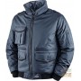 PVC POLYESTER JACKET WITH BADGE HOLDER AND HV BANDS HIDDEN HOOD