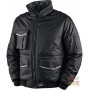 PVC POLYESTER JACKET WITH BADGE HOLDER AND HV BANDS HIDDEN HOOD