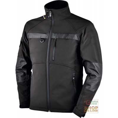 SOFTSHELL JACKET WITH ZIPPER AT THE BOTTOM WITH BADGE HOLDER