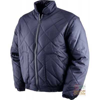 POLYESTER COTTON JACKET WITH DETACHABLE SLEEVES COLOR BLUE TG S