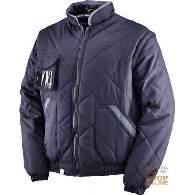 POLYESTER COTTON JACKET WITH BADGE HOLDER COLOR BLUE TG S XXL