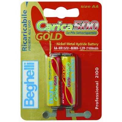 BEGHELLI BATTERIE RICARICABILI MAH 1200 STILO BL 2 