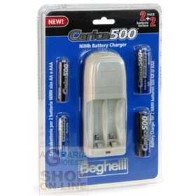 BEGHELLI BATTERY CHARGER WITH 2 STISLO BATTERIES AND 2 MINISTILO
