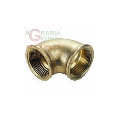 FEMALE ELBOW IN YELLOW BRASS ART. 90 GR. 1