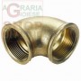 FEMALE ELBOW IN YELLOW BRASS ART. 90 GR. 1/2