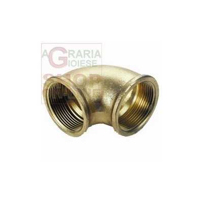 FEMALE ELBOW IN YELLOW BRASS ART. 90 GR. 3/4