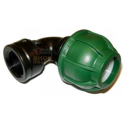FEMALE ELBOW BLACK TUBE 25 X 1