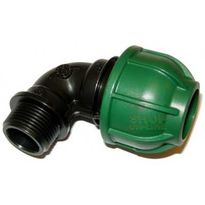 GOMITO MASCHIO TUBO NERO 20 X 1/2 POLL. 