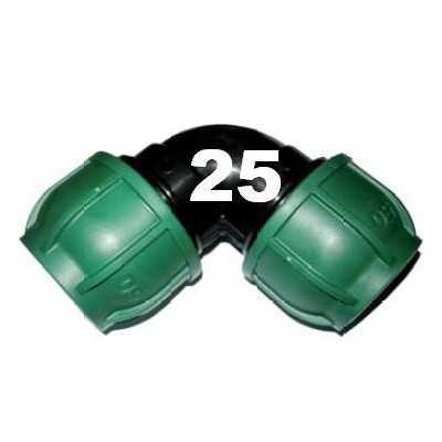ELBOW TUBE BLACK 25X25