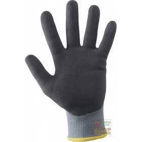 NYLON GLOVES PALM IMPREGNATED IN FOAMED NITRILE AERATED BACK