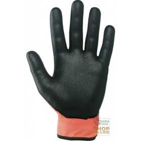 NYLON GLOVES PALM COVERED IN NITRILE POLYURETHANE CLOSURE WITH