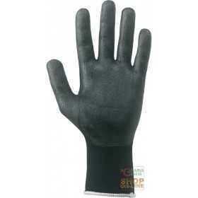 NYLON GLOVES COVERED IN NITRILE POLYURETHANE BLACK COLOR TG 8 9