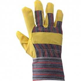 GLOVES IN YELLOW PALM RESIN FABRIC