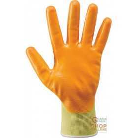 GLOVES IN SYNTHETIC FABRIC PALM IMPREGNATED IN NITRILE COLOR