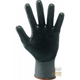 GLOVES IN SYNTHETIC FABRIC DOTTED PALM IMPREGNATED IN NBR COLOR