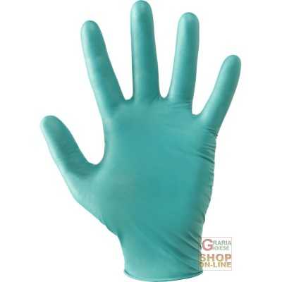 DISPOSABLE NITRILE GLOVES WITHOUT CHLORINATED POWDER GREEN