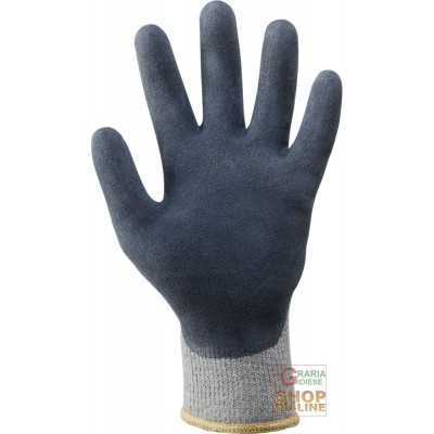 GLOVE WITH COTTON POLYESTER SUPPORT PALM COVERED IN RUBBER