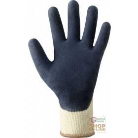 GLOVE WITH COTTON POLYESTER SUPPORT PALM COVERED IN RUBBER