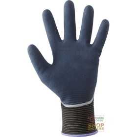 GLOVE WITH NYLON SUPPORT PALM COATED WITH DOUBLE LAYER OF