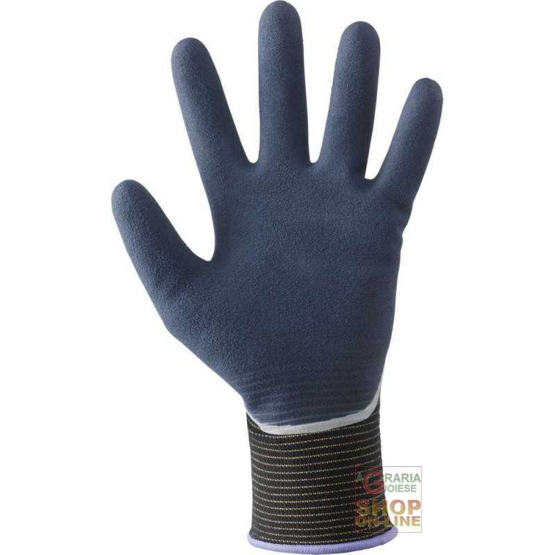 Guanto Da Lavoro Meccanico M08 In Nylon Blu Con Palmo In Poliuretano, Taglia 8, Modello SUPERCONTACT BL S-2003, Antiscivolo E Resistente