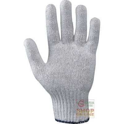 COTTON GLOVE CONTINUOUS THREAD HEAVY GR 70 CA COLOR WHITE TG 10