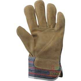 GLOVES SPLIT BACK AND SLEEVE CANVAS COLOR YELLOW TG 10