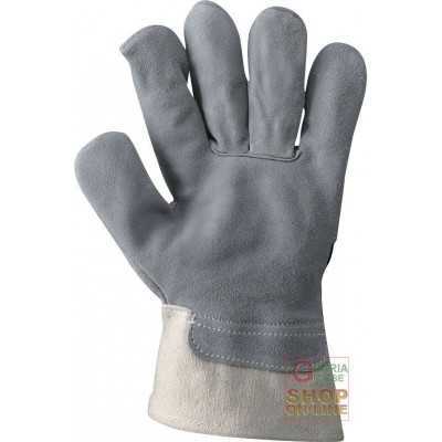 GLOVE SPLIT BACK JEANS WHITE CANVAS SLEEVE PALM LINED TG 10