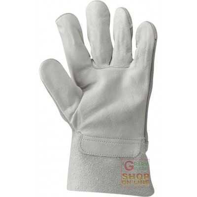 BOVINE FLOWER GLOVE BACK SLEEVE SPLIT WHITE COLOR TG 7 8 9 10