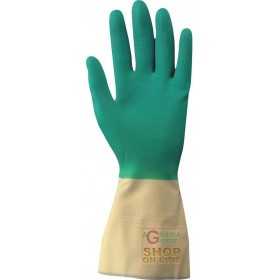 RUBBER GLOVES TWO-TONE YELLOW GREEN TG SML XL
