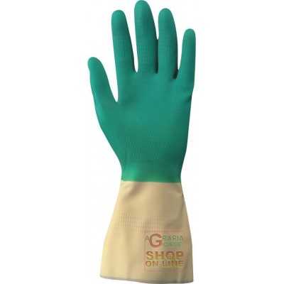 RUBBER GLOVES TWO-TONE YELLOW GREEN TG SML XL