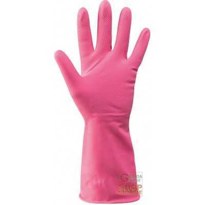 GUANTO GOMMA ROSA TG S M L XL 