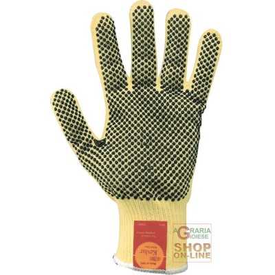 GLOVE IN FIBER WITH KEVLAR® BRAND MEDIUM PALM DOTTED IN PVC TG
