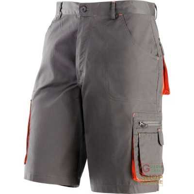 BERMUDA 65% POLYESTER 35% COTTON MULTIPOCKETS COLOR GRAY ORANGE