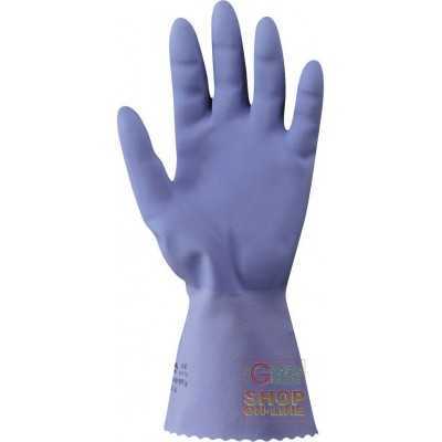 GUANTO IN LATTICE NATURALE VIOLETTO CM 31 TG 7 7 5 8 8 5 9 9 5 